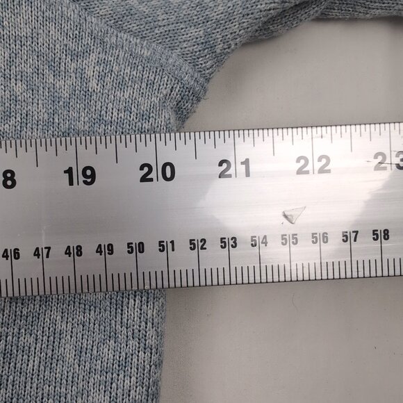 Eddie Bauer Women's Blue Heathered Pullover Sweater V-Neck Outdoor, X-Large - Picture 8 of 8